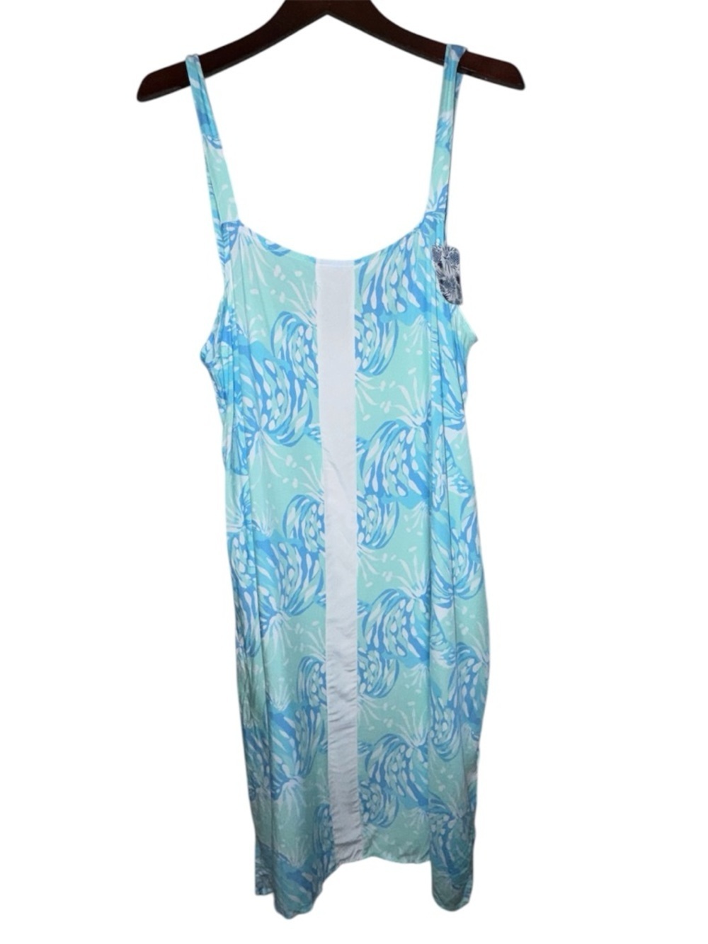 NWT Lilibridge XXL Blue Tropical Print Sleeveless Dress | Beach Cover-Up